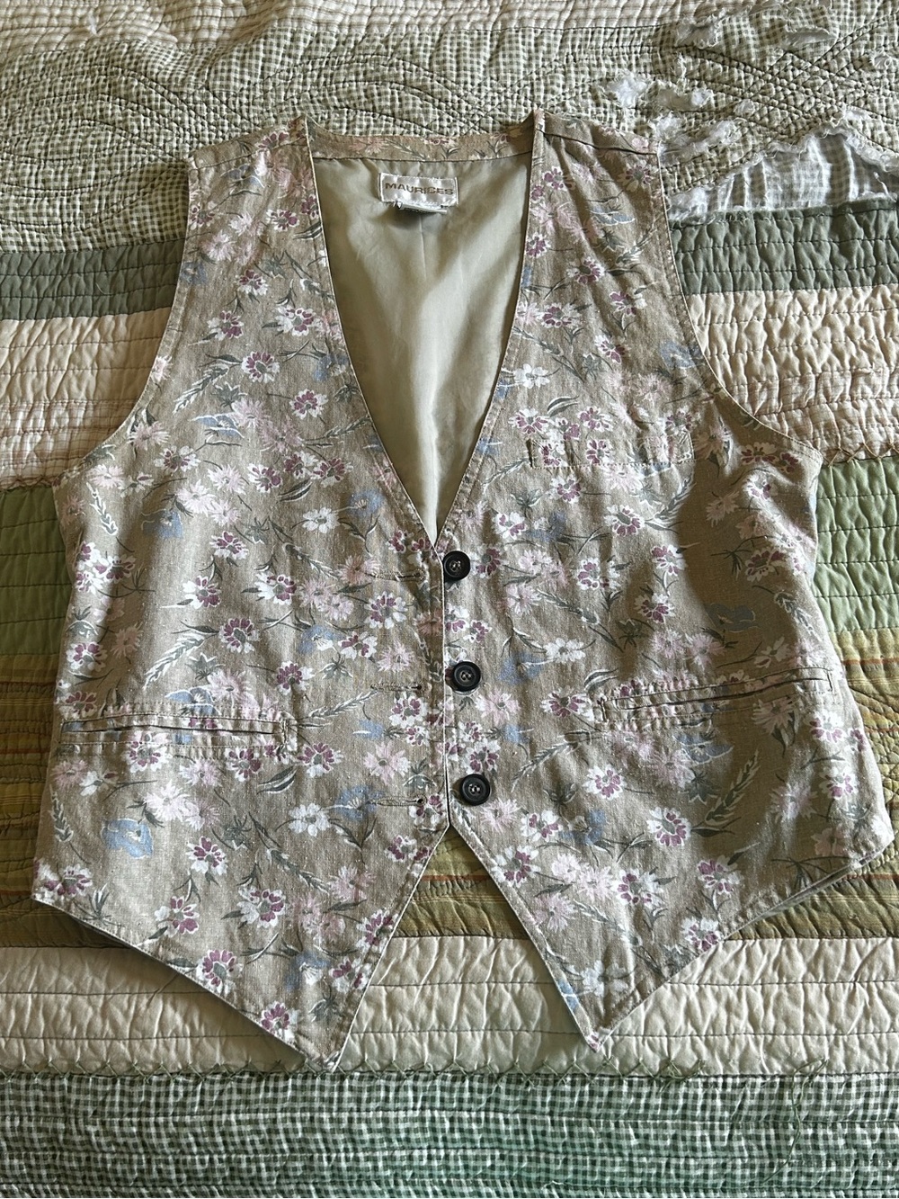 Vintage Maurices Floral Vest